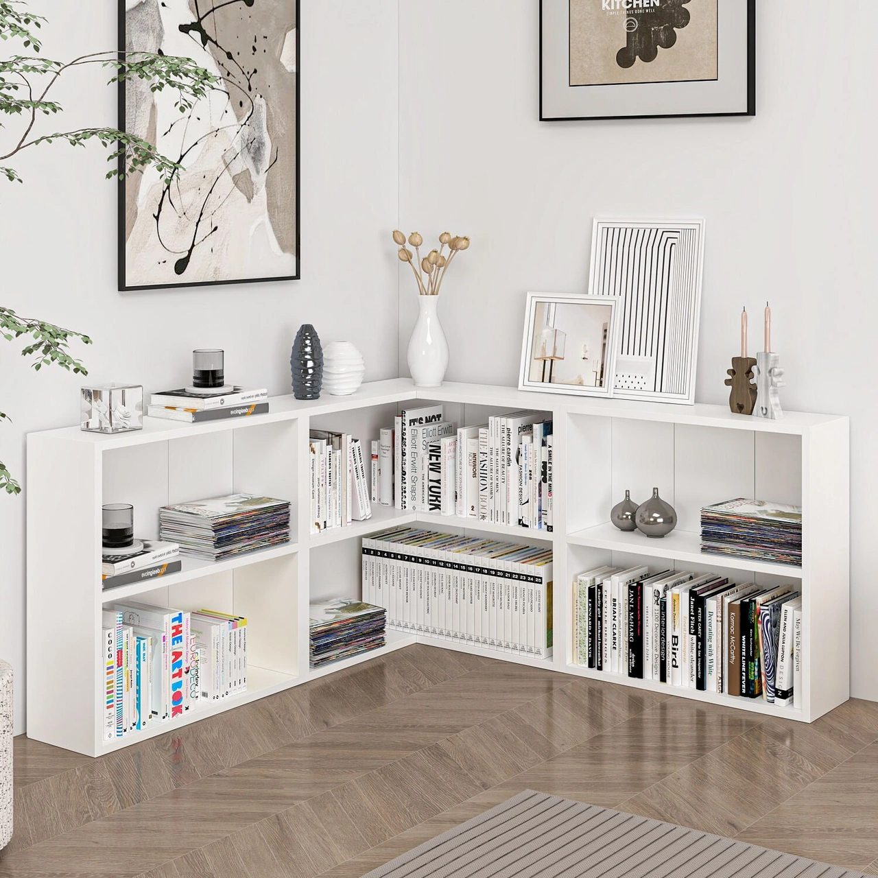 Adel Köşe Set 1 - Beyaz Beyaz