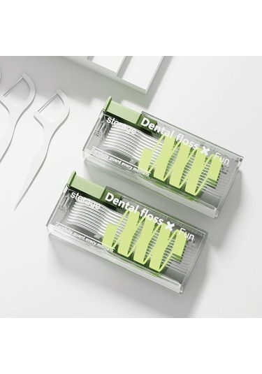Flybuy Yeşil Tek Taşınabilir Otomatik Kutusu Kullanımlık Ipi Ipi Ipi Dispenseri Diş Diş Çıkarma Adet 10 Cy