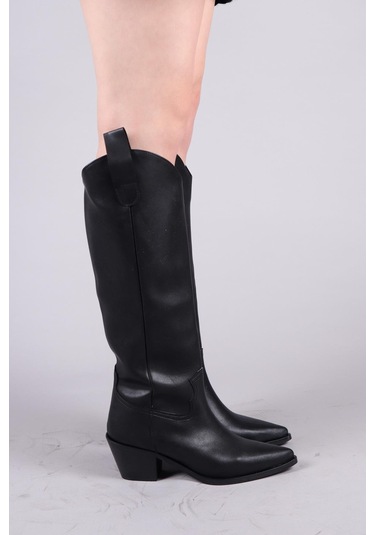 Kandi Kovboy Çekme Çizme Siyah-8570 Siyah