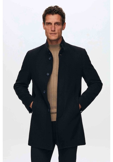 Ds Damat Regular Fit Lacivert Hakim Yaka Kaşe Kaban 5HF08ORT10002 Lacivert Ds Damat Regular Fit Lacivert Hakim Yaka Kaşe Kaban 5HF08ORT10002 Lacivert