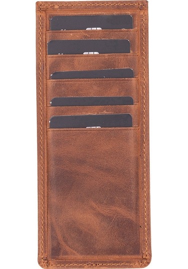 Bloomtenuta Urban Moccasin Hakiki Deri Cüzdan & Telefon Çantası Kahverengi