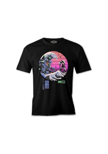 Evangelion - Eva 01 Siyah Erkek Tshirt