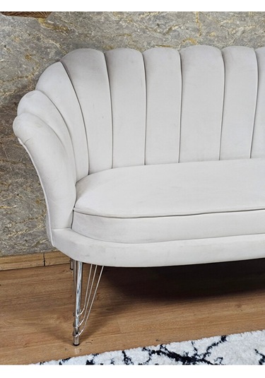 İkili İstiridye Krom Kaplama Telli Ayak Çay Seti Koltuk Tekli Ber Çok Renkli