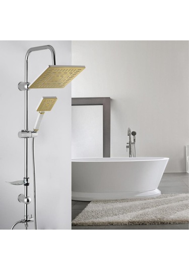 Vilas Laura Gold Robot Yağmurlama Tepe Duş Seti Krom