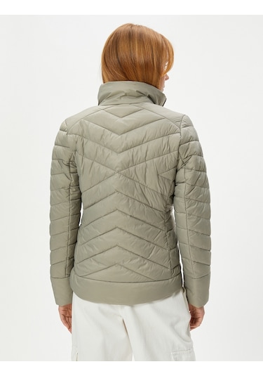 Koton Şişme Outdoor Mont Dik Yaka Cep Detaylı Fermuarlı Taş 4wak00338ew 4WAK00338EW080 Taş