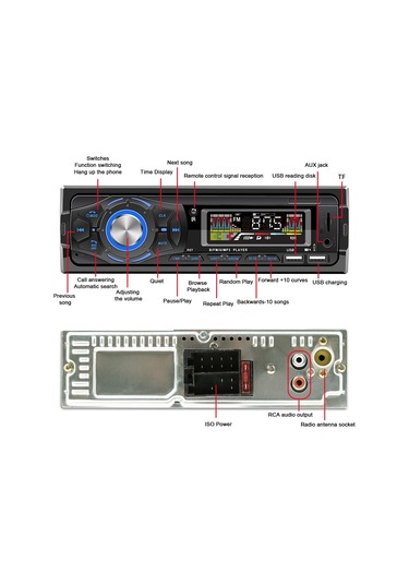 Skycity Araç Radyosu Bluetooth 5.1, Aı Sesli Asistan, Mp3/flac Çalar, 4x55w Güç, 12v, Usb Şarj, Telefon Çağrı Desteği, Uygulama Kontrolü Pil Yok