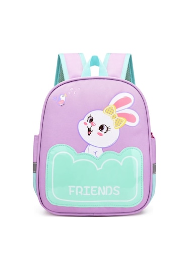 Korean Kids Nylon Custom Printed Regular Toddler Backpacks Kindergarten CAMEL