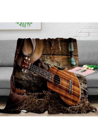 Gitar Tek Kişilik Polar 150 Cm 220 Cm. Tv Battaniyesi