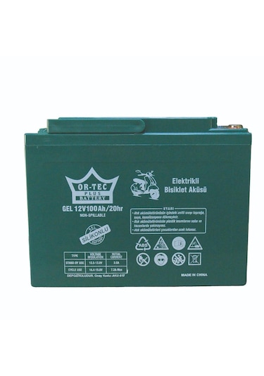 Ortec Plus 12v 100ah Elektrikli Motosiklet Aküsü 2024 Üretim