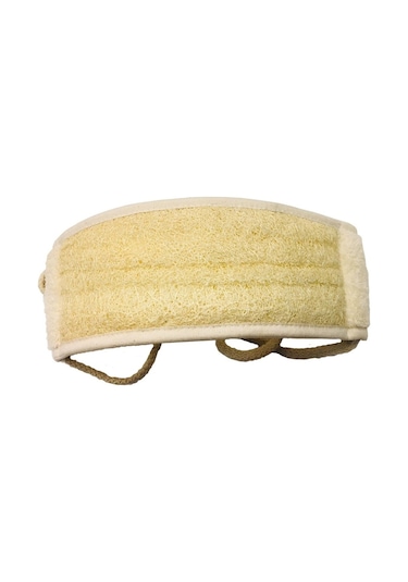 Naturel Kabak Uzun Sırt Tipi İpli Banyo Kesesi Bej