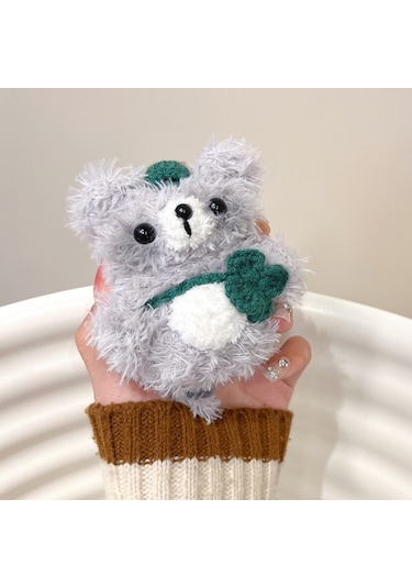 Airpods Uyumlu 3 Peluş Kulaklık Koruyucu Yumuşak Kılıf İçin Yaprak Rakun Yaprak Rakun