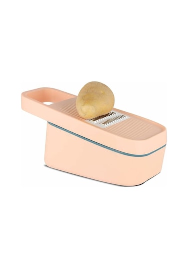 Çok Amaçlı Sebze Doğrayıcı - 4 Bıçak - Ergonomik Ve Güvenli Sap - Geniş Depolama Kapasitesi - Gıda Sınıfı Plastik Malzeme - Paslanmaz Çelik Diğer