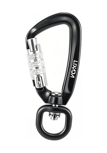 Maiyame Alüminyum Otomatik Kilitleme Kayış Kancası Ve Çember Seti 2 Adet - 500 Kg Dayanım, 360 Döner, Siyah Çok Renkli