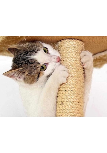 Jütburada Kedi Tırmalama İpi 6 Mm 10 Metre Jüt Halat