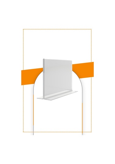 A5 T Tipi Yatay 5'li Masa Üstü 2.8 MM Şeffaf Pleksi Föylük / Broşürlük