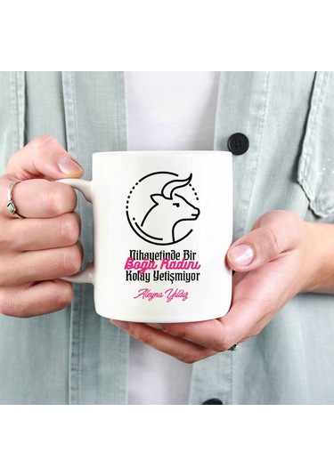 Boğa Kadınına Isme Özel Kupa