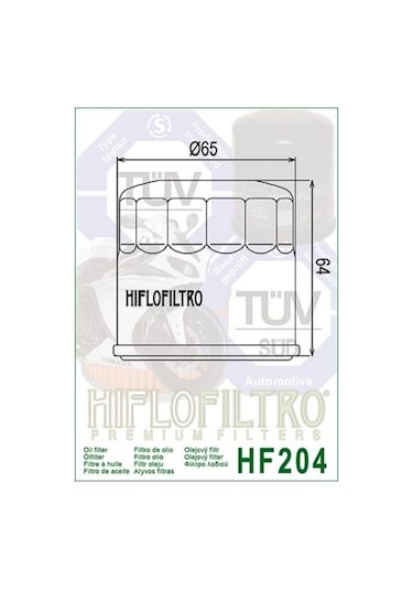 Hiflo Hf204 2012-2014 Honda Nc 700 Dc Integra Uyumlu Yağ Filtresi