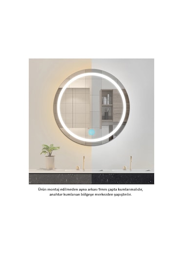 Diyez Ayna Arkası On-off Dimmer Dokunmatik Sensör - Nokta Simgeli