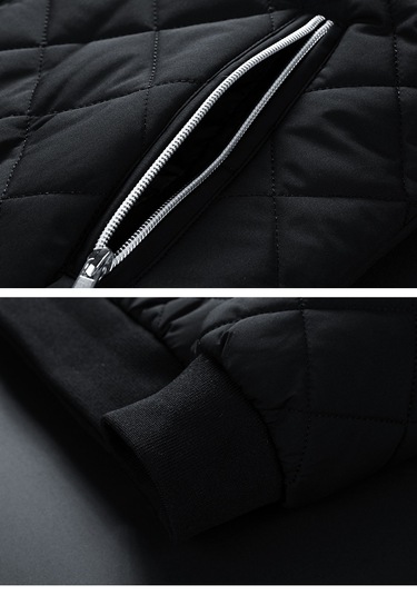 Kalınlaştırılmış Polar Astarlı Sıcak Günlük Erkek Ceketi Gri