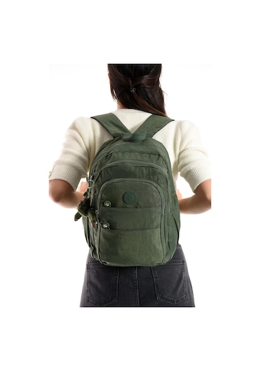 Ultra Hafif Çok Cepli Orta Boy Sırt Çantası Unisex Yeşil Model: 571-4c Yeşil