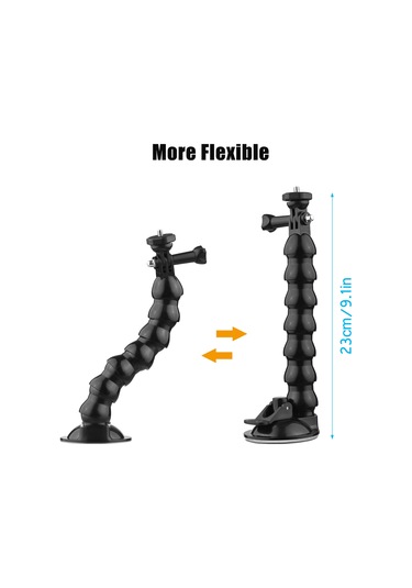 Jeemson 23cm Abs Materyalli 360 Döner Evcil/ Araçlı Sünger Tutucu, Telefon Tutucu İle Multifonksiyonel Vlog/ Gps/ Canlı Yayın Stantı