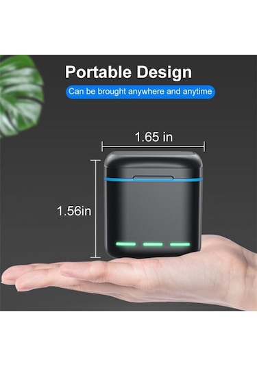 Gp-810 Şarj Edilebilir 3 Pil Şarj İstasyonu Gopro Hero5 / 6/7 /8 İçin Saklama Kutusu Diğer