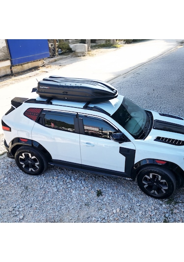 Universal Capbox Araç Üzeri Port Bagaj Bavul 450 Litre Çift Açılır Siyah Mat