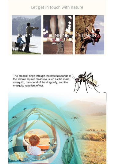 Xiyyadms Sıcaklık Ölçer Ve Saat Fonksiyonlu Ultrasonik Kovucu Bileklik - Siyah Erkek, Kadın, Çocuk Kullanıma Uygun