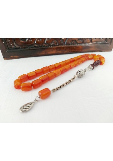 Soma Tesbih Çubuk Malzemeden Yapma Fıçı Kesim Sıkma Kehribar Tesbih 9 x 11