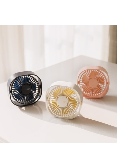Yingfu Küçük Usb Fan, Taşınabilir Ofis Fanı, 360 Dönüş Pembe