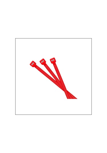 Tek-iş Kablo Bağı Plastik Cırt Kelepçe 200 Mm X 2.5 Mm Kırmızı 100 Adet