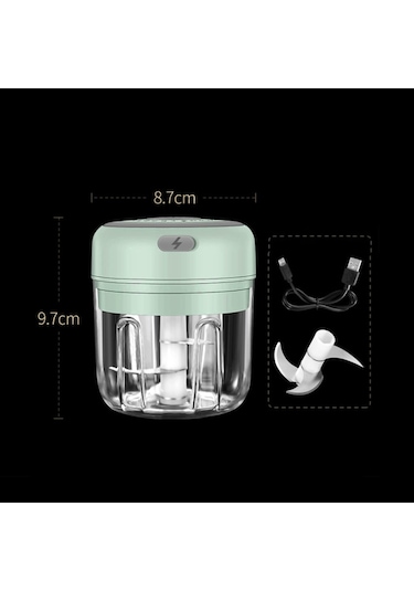 Mistaha İki Bıçaklı Ev Elektrikli Mini Sarımsak Kıyıcı Yemek