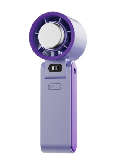 Y19 Akıllı Buz Sıkıştırma Katlanır El Taşınağı Fan Buz Mavisi Mor