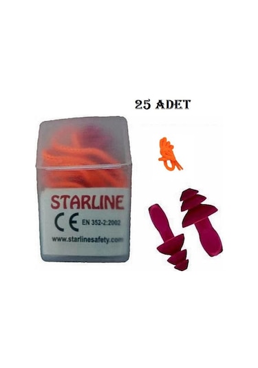 2411-T- Tekstil Tipi Antialerjik Yıkanabilir Kulak Tıkacı 25 Çift