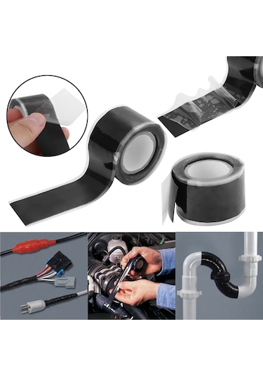 Xindoker Yüksek Isıya Dayanıklı Kendinden Yapışkanlı Silikon Bant -50 C İle 500 C Arası Kullanım 3m X 3cm