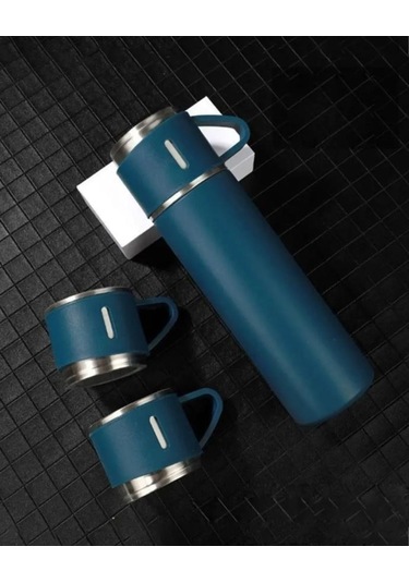 Kamp Termosu - Termos Seti - 500 Ml - 3 Adet Bardak 001