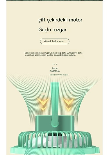 Usb Masaüstü Fanı Şarj Edilebilir Döngü Yüksek Rüzgar Fanı 000-beyaz Nz Beyaz