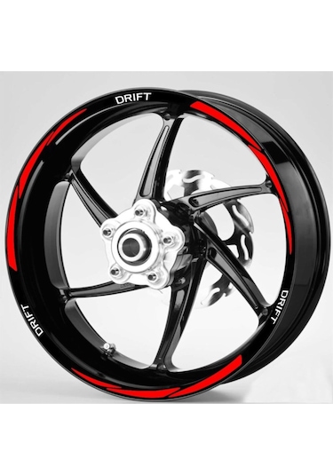 Yeni Özel Motosiklet Jant Şeridi Mondial Beyaz Drift Uyumlu Yazılı 3 Parçalı Kırmızı Sağ-sol/ön-arka