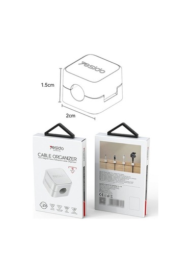 Pazly Yesıdo C216 4 Adet Manyetik Masa Kablo Klipsi, Düzenleyici Telefon Kablosu Kaleci, Siyah