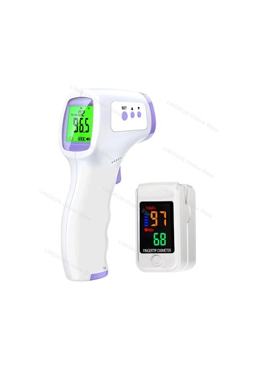 Çok İşlevli Termometre Üç Renkli Arkadan Aydınlatmalı Ekran Alın Termometresi Dijital Ekran Kızılötesi Alarm İnsan Vücudu Termometresi Orange