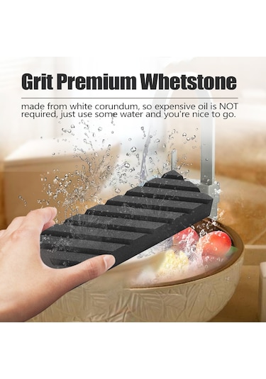 Yaleker Siyah Karbür Silisli Profesyonel Bileme Taşı - 320 Kum, Çelik Aletler İçin İdeal