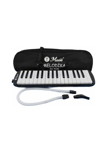 32 Tuşlu Melodika Siyah Bez Çantalı