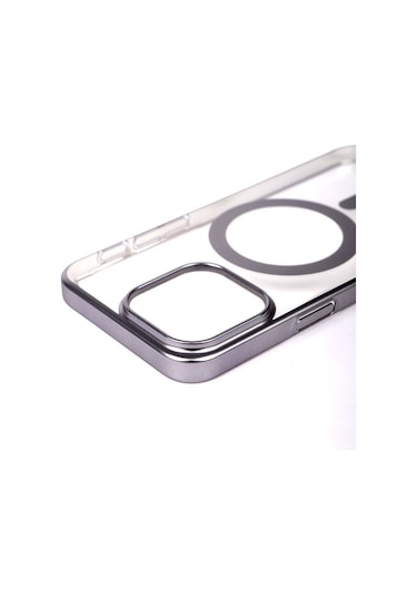 Apple Uyumlu iPhone 15 Pro Max Kılıf Wireless Şarj Özellikli Sert Pc Mat Riksos Magsafe