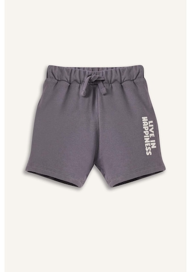 Defacto Erkek Bebek Baskılı Esnek Belliı Şort E1018a525smgr452 Gri