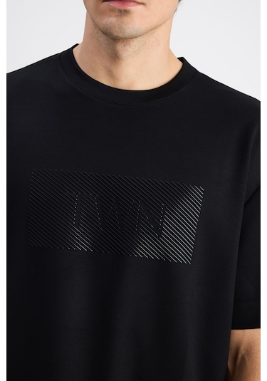 Twn Relaxed Fit Siyah Düz T-shirt 6ec146171620m 001
