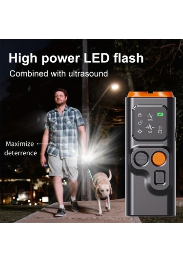 Willowhaven Siyah P7 Alarm Ve Uzaktan Kumandalı Şarj Edilebilir Ultrasonik Köpek Çekici Su Geçirmez Usb Şarj Veranda Bahçe Ve Evcil Hayvan Alanları İçin