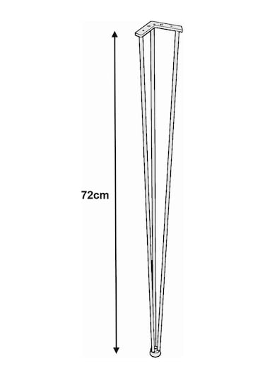 Masa Ayağı Krom Tel 4 Lü Kütük Masa Ayağı 72 CM