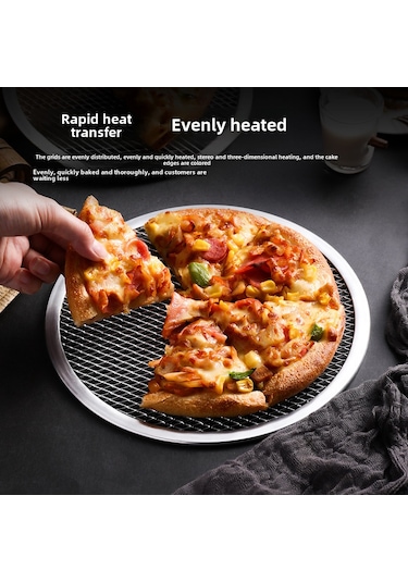 Geeroyoo 8 İnç 20.3 Cm Kalın Alüminyum Pizza Tepsisi - Ticari Kullanıma Uygun, Anti Yapışkan, Isı Dağıtımı İyi, Fırın Aletleri Diğer