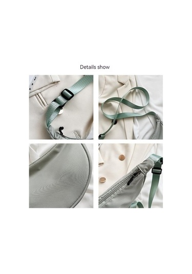Moda Kadın Çantası Naylon Crossbody Hafif Günlük Kullanım İçin Tek Omuz Askılı Şık Koltuk Altı Çanta Beyaz