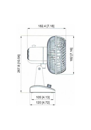 Marine 12 Volt Tekne Yat Karavan Kademeli Vantilatör Fan